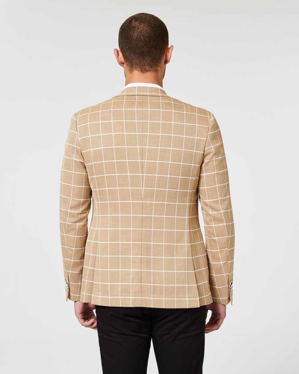 Montrone Blazer, Tan Windowpane, hi-res